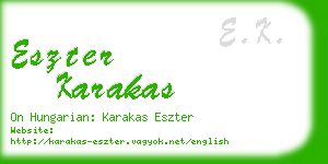 eszter karakas business card